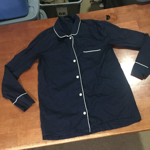 J. Crew Tops - J Crew Navy Blue Button Up